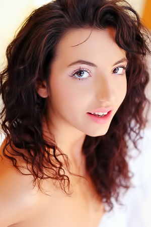 MitziX Tempts With Lace Lingerie Peeling Off As She Touches Silky Skin And Flaunts Perky Breasts