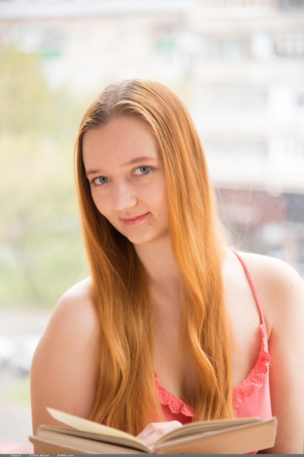 College girl stays home and naked