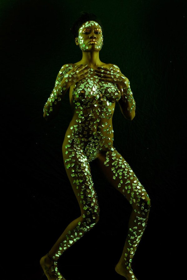 Naked, painted and hot