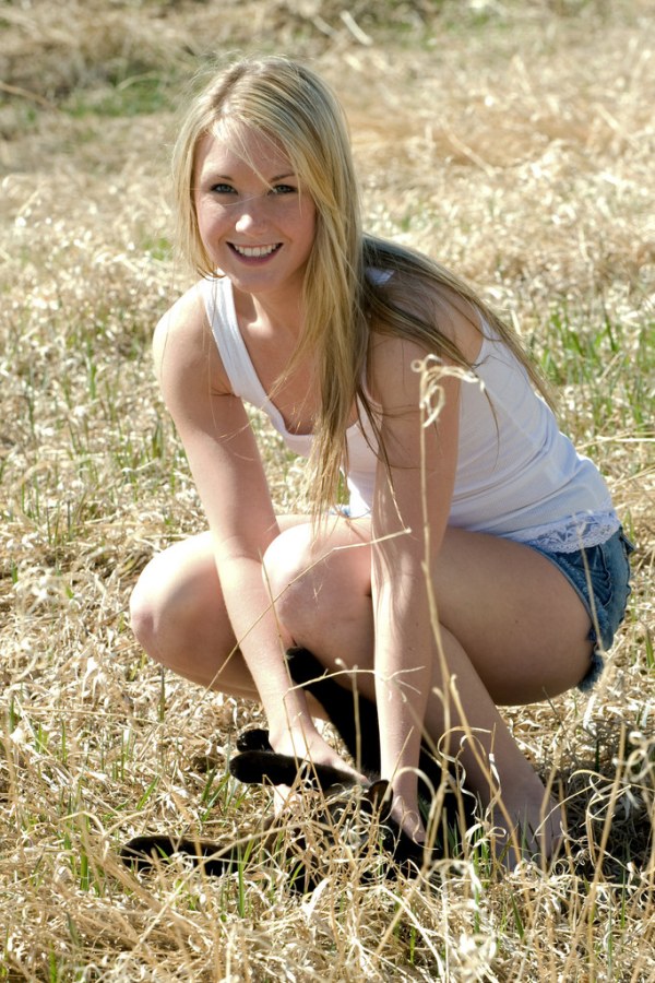 Blonde in the street