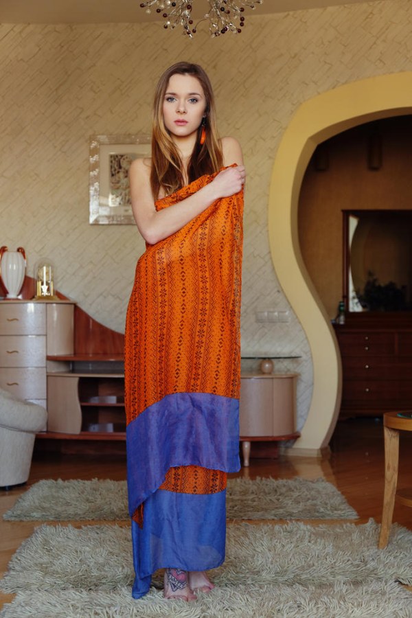 Chick in long dress